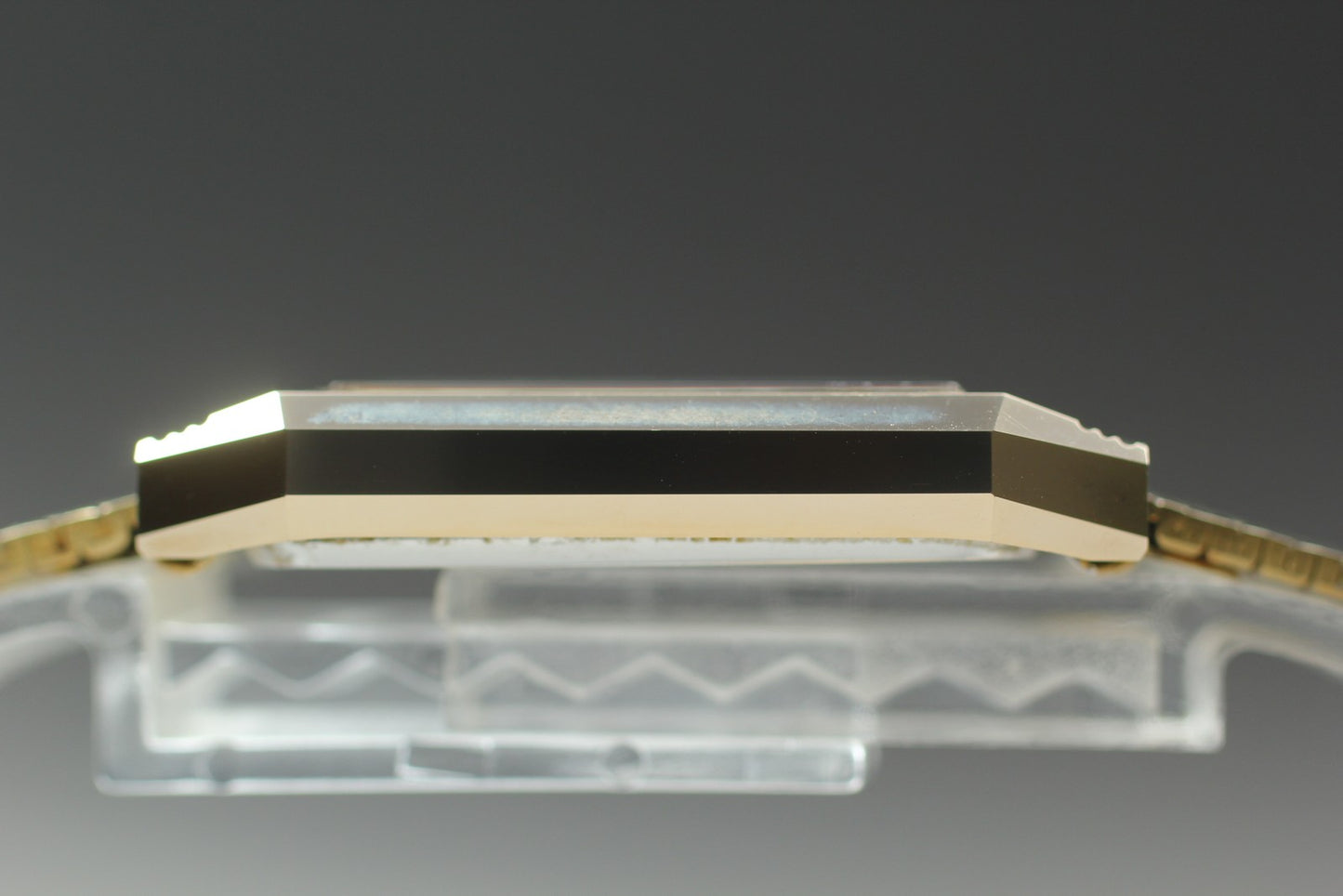 Vtg 2000 [Exc+5] Citizen Exceed 7920 Black Qz Men's Watch New Battery JAPAN