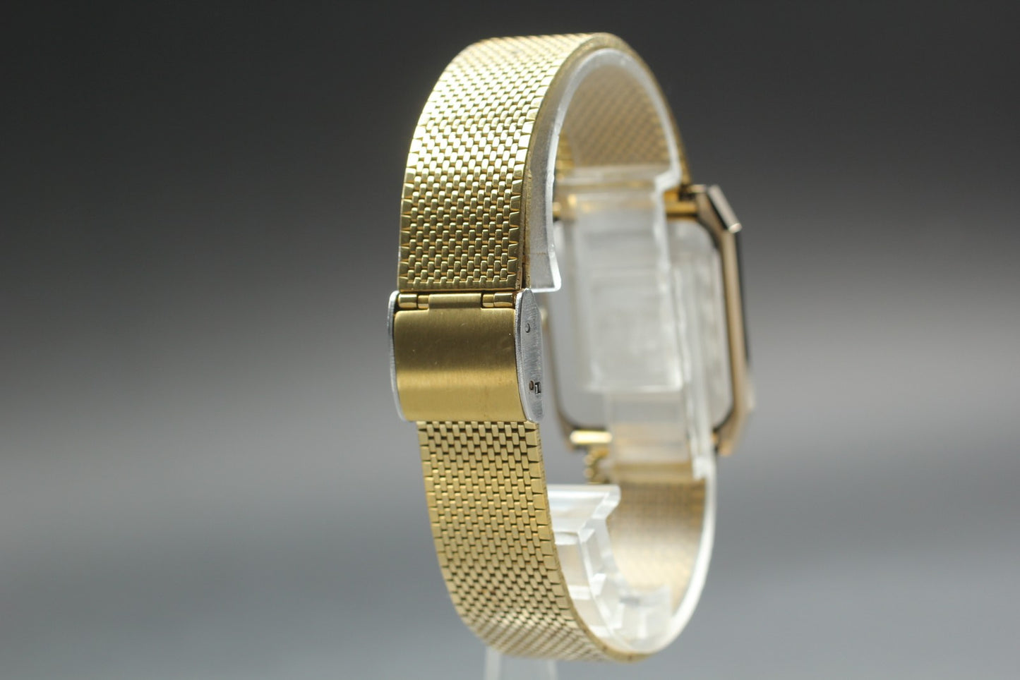 Vtg 2000 [Exc+5] Citizen Exceed 7920 Black Qz Men's Watch New Battery JAPAN