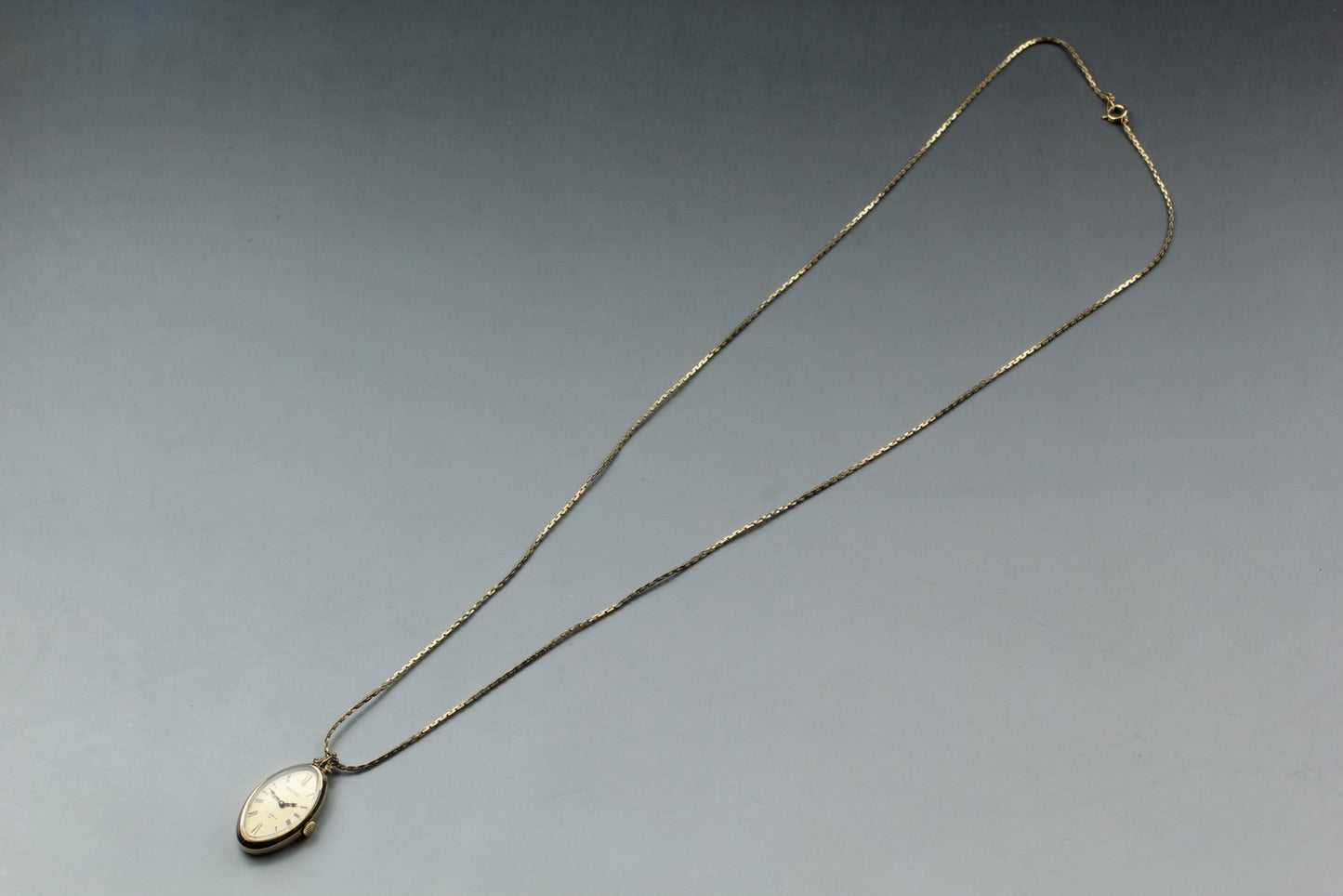 Vtg 1970s [Exc+5] SEIKO 11-7990 Gold Tone Roman 17J Manual Wind Pendant Watch