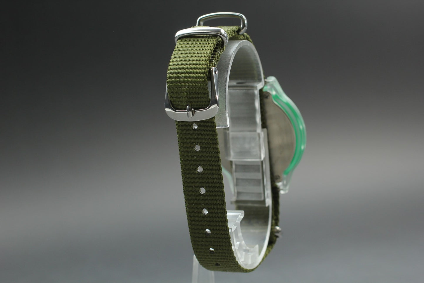 Working [As-Is] Seiko Alba V671-5A00 Green Bezel Qz Ladies Watch (Light Issue)