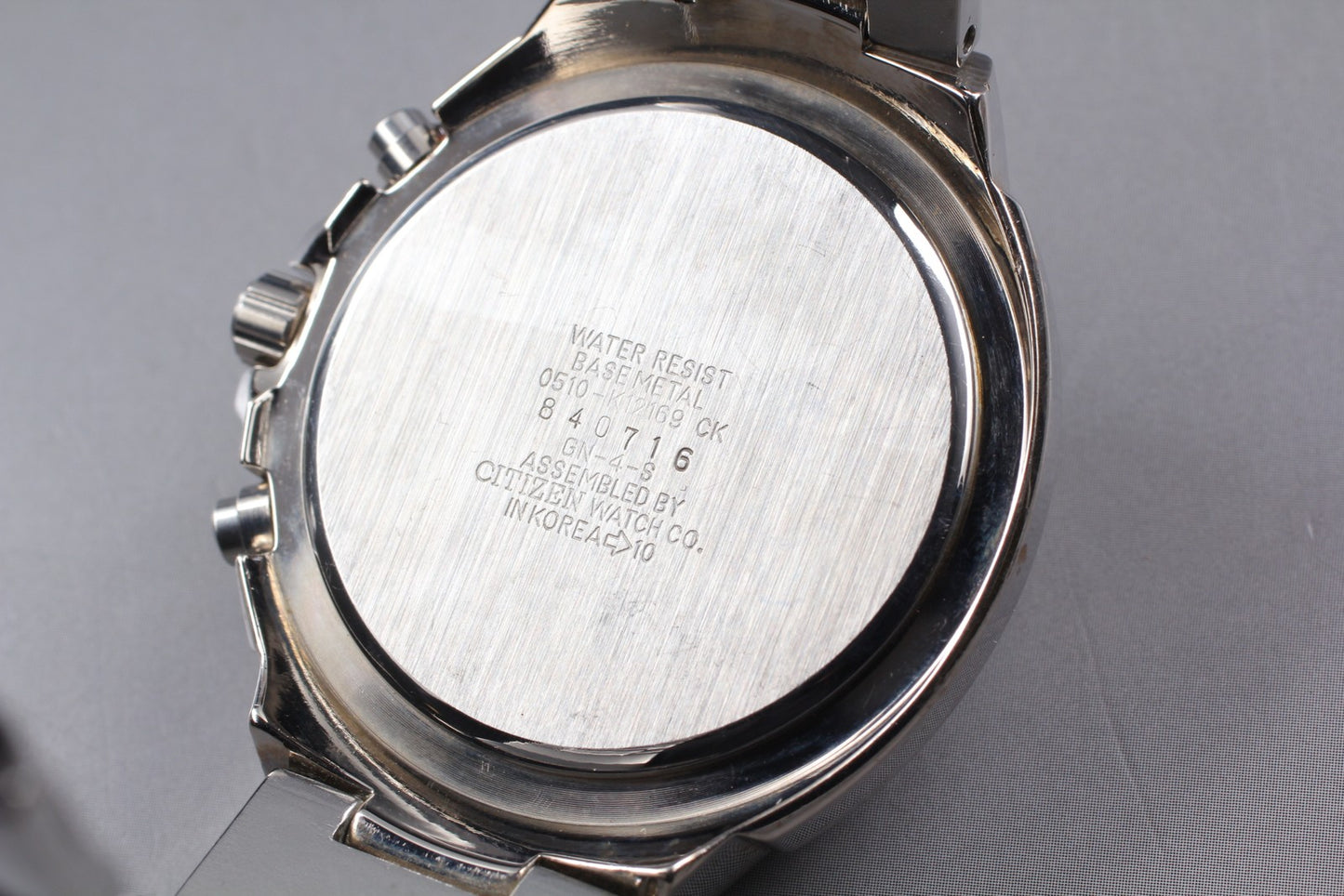 1998 [Exc+5] Citizen Oxy 0510-K12169 Chronograph Dome Quartz Men's Watch JAPAN