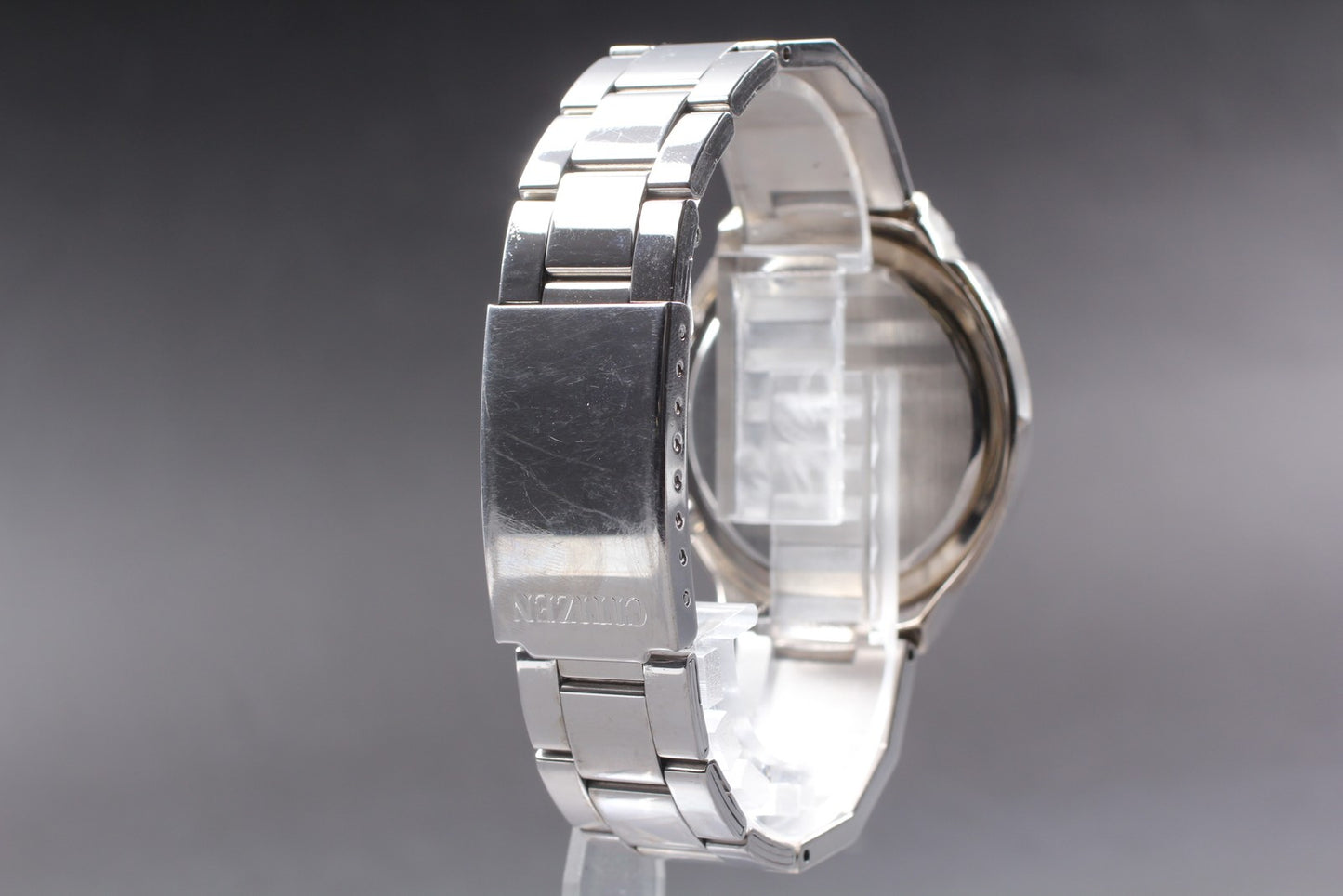 1998 [Exc+5] Citizen Oxy 0510-K12169 Chronograph Dome Quartz Men's Watch JAPAN