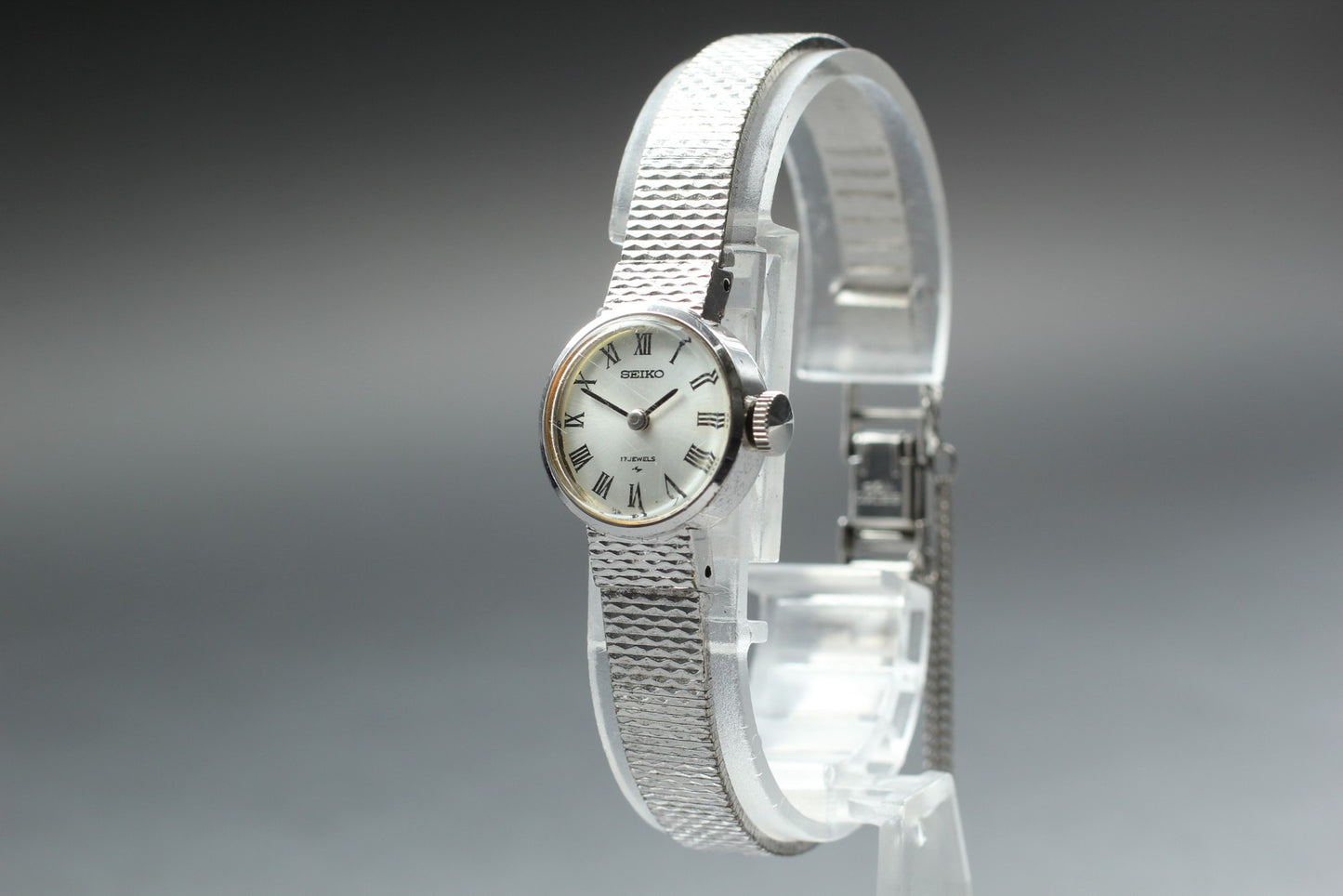 Vtg 1971 [Exc+4] SEIKO Bracelet 11-0310 Manual WGP Silver Ladies Watch Japan