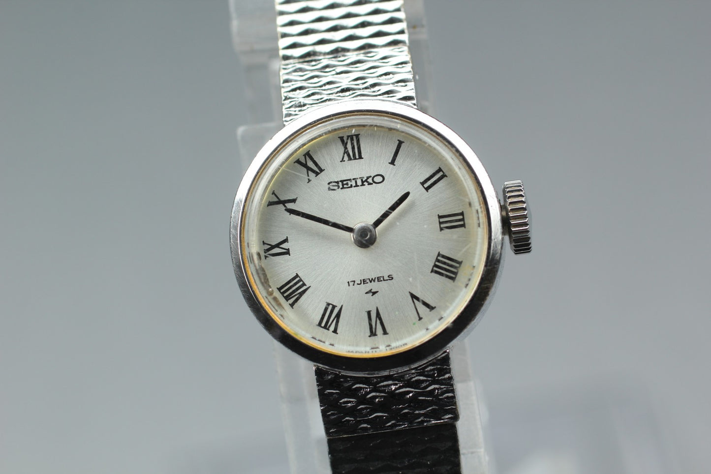 Vtg 1971 [Exc+4] SEIKO Bracelet 11-0310 Manual WGP Silver Ladies Watch Japan