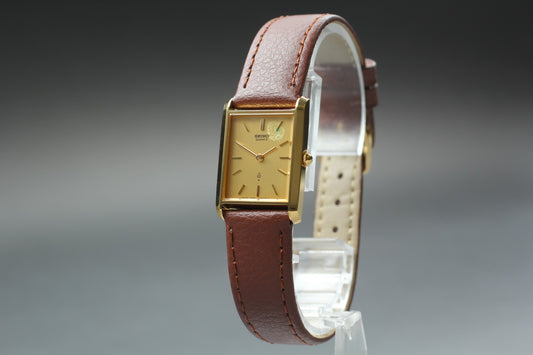 Vtg 1978 [Exc+4 w/ Tag] SEIKO Belfina 2320-5130 Gold Tank Quartz Ladies Watch
