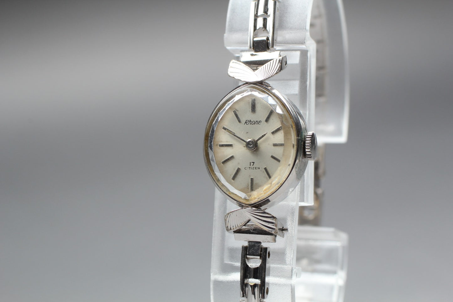 Vtg 1977 [Exc+5] Citizen Rhone RHOQ51301A-S Manual Wind 17J Ladies Watch JAPAN