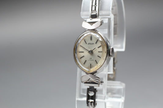 Vtg 1977 [Exc+5] Citizen Rhone RHOQ51301A-S Manual Wind 17J Ladies Watch JAPAN