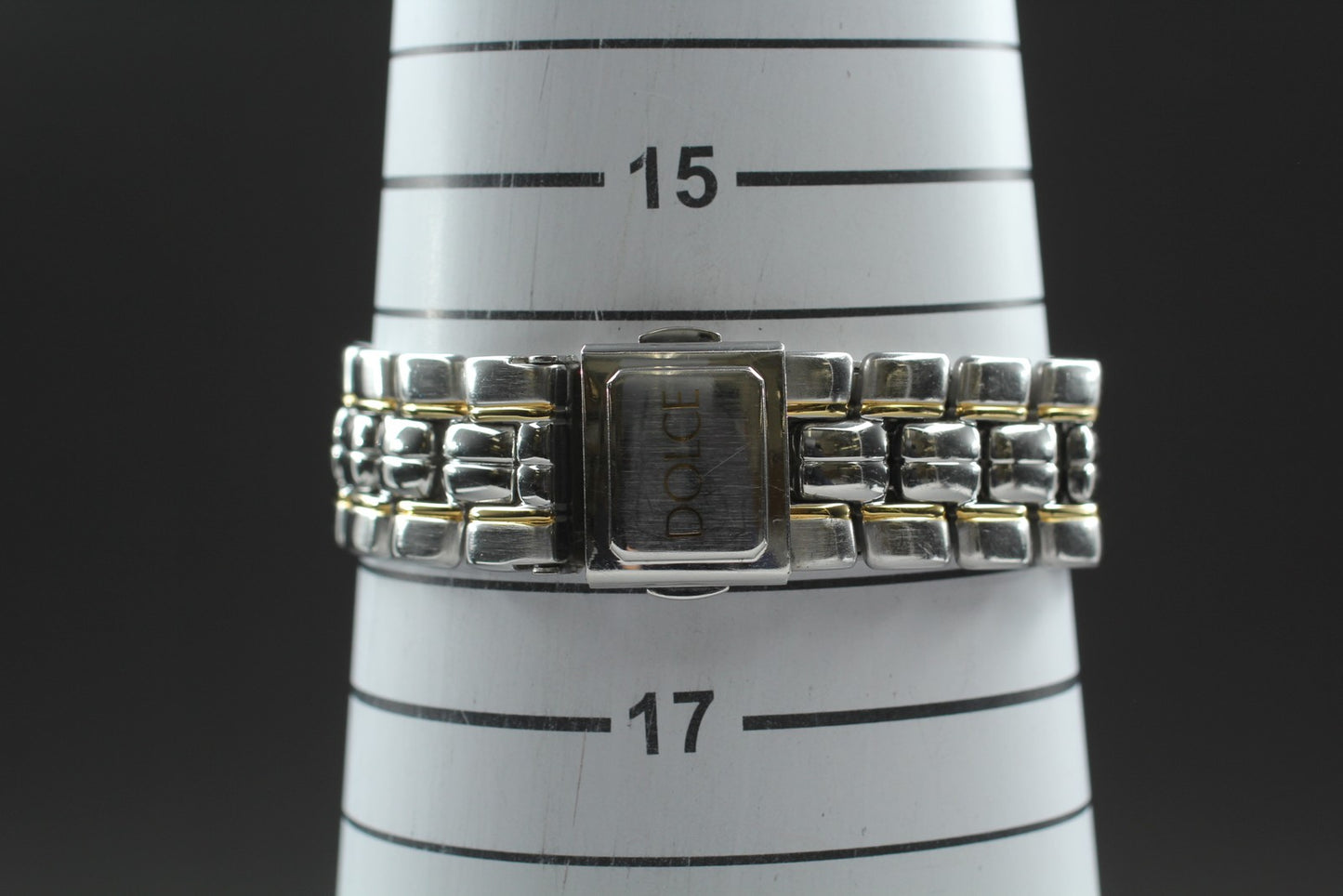 Working [Exc+5] SEIKO Dolce 8J41-6140 Gold Two-Tone Qz 33mm Watch (Crown issue)