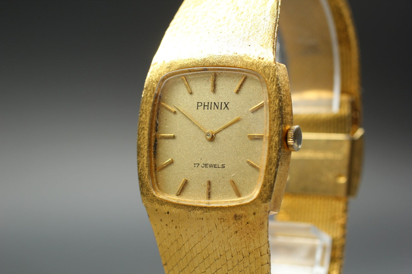 Rare [Exc+5] Vintage Phinix 81-365 Gold Tone 28mm Manual Swiss Unisex Watch