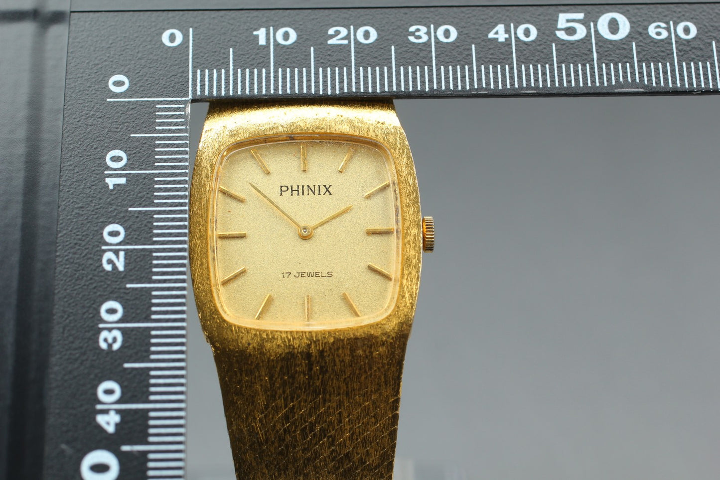 Rare [Exc+5] Vintage Phinix 81-365 Gold Tone 28mm Manual Swiss Unisex Watch