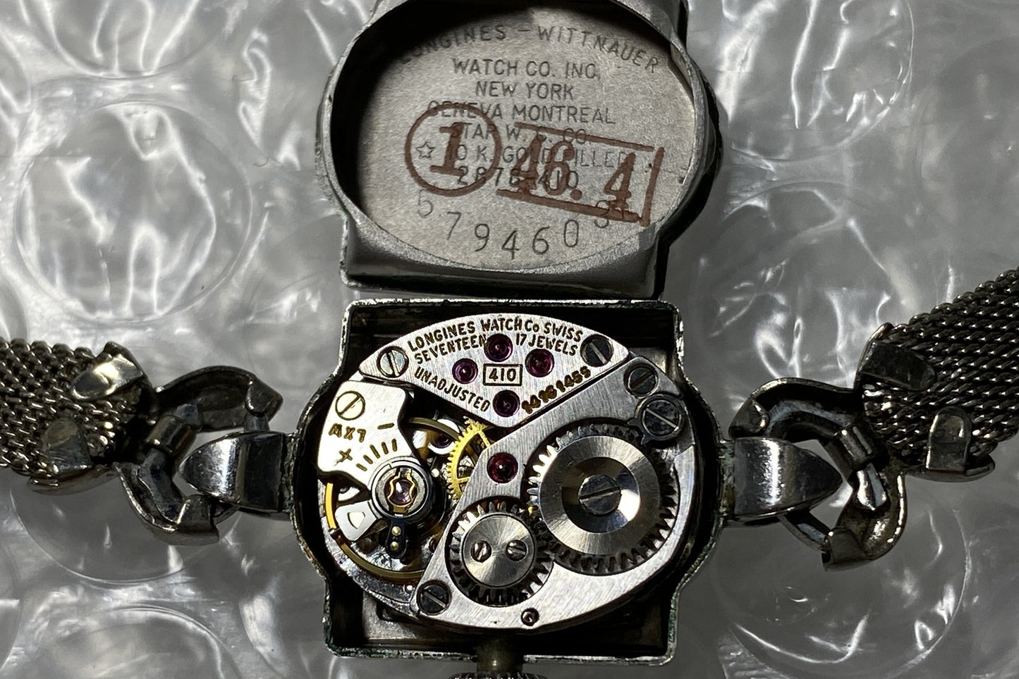 Vtg 1967 [Exc+5] LONGINES Cal.410 10KGF Square 17J Manual Ladies Watch JAPAN