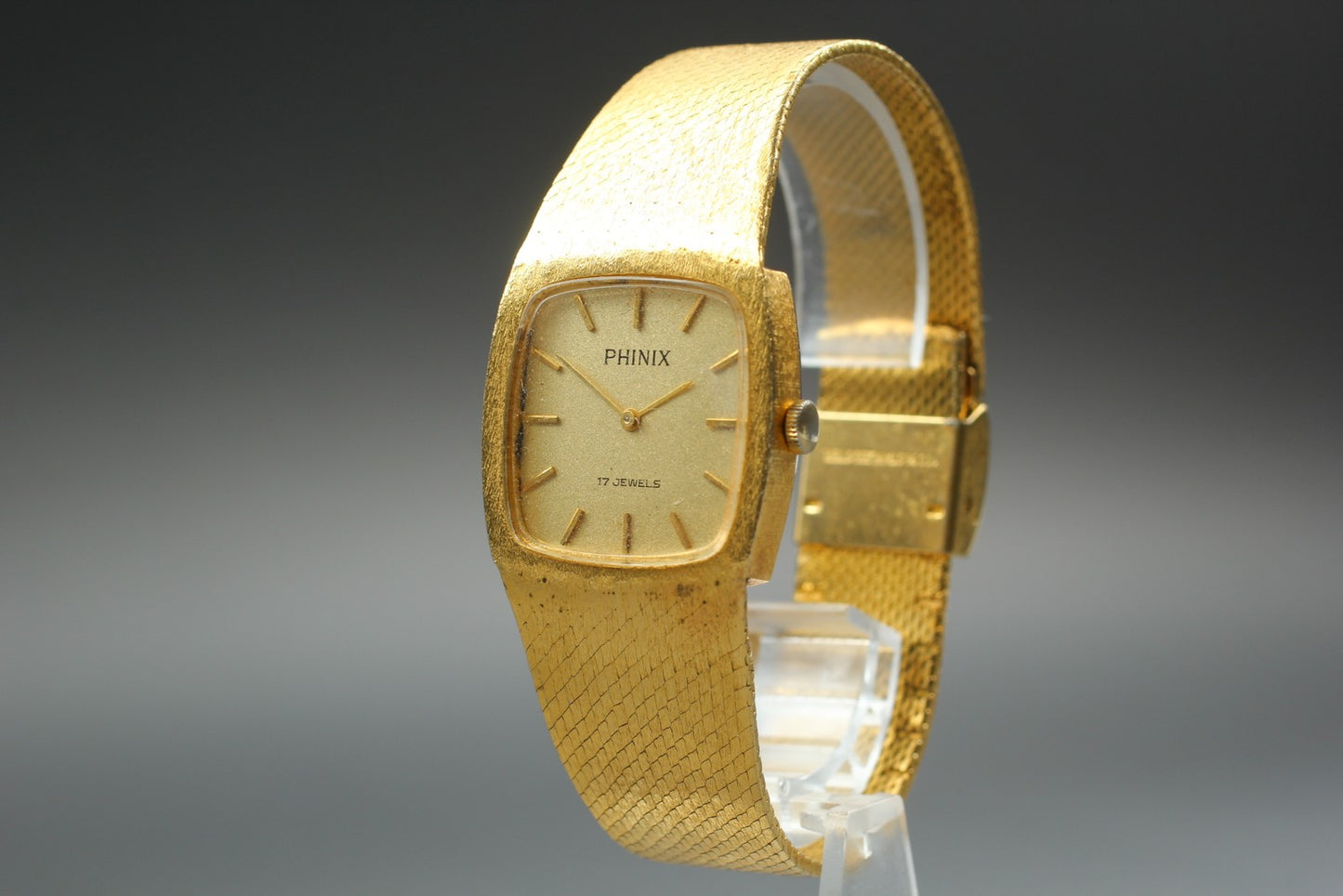 Rare [Exc+5] Vintage Phinix 81-365 Gold Tone 28mm Manual Swiss Unisex Watch
