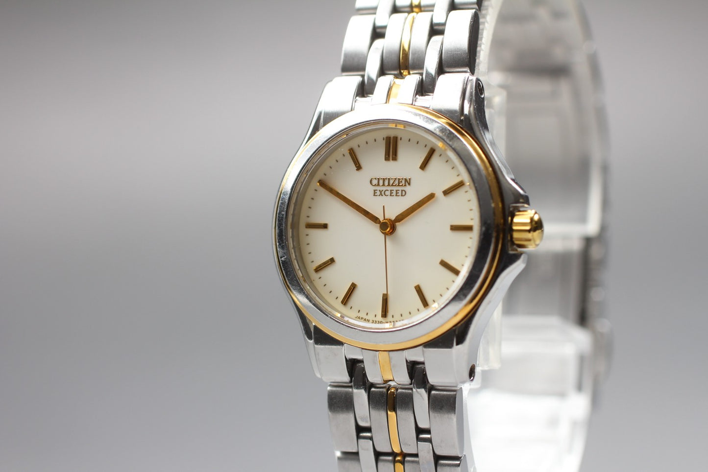 Vintage 1997 [N MiNT] CITIZEN Exceed 3330-H13511 Two Tone Qz 25mm Ladies Watch