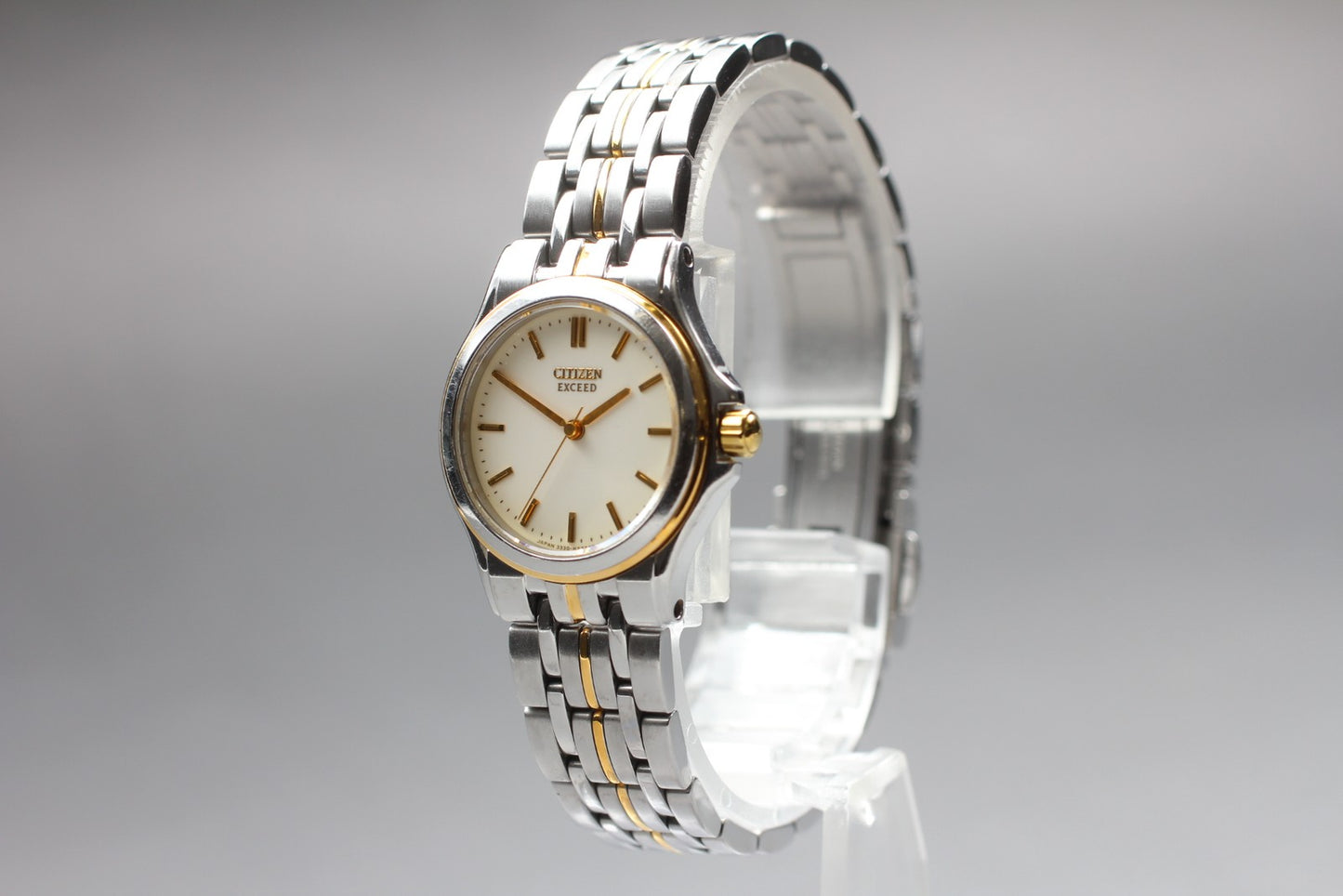 Vintage 1997 [N MiNT] CITIZEN Exceed 3330-H13511 Two Tone Qz 25mm Ladies Watch
