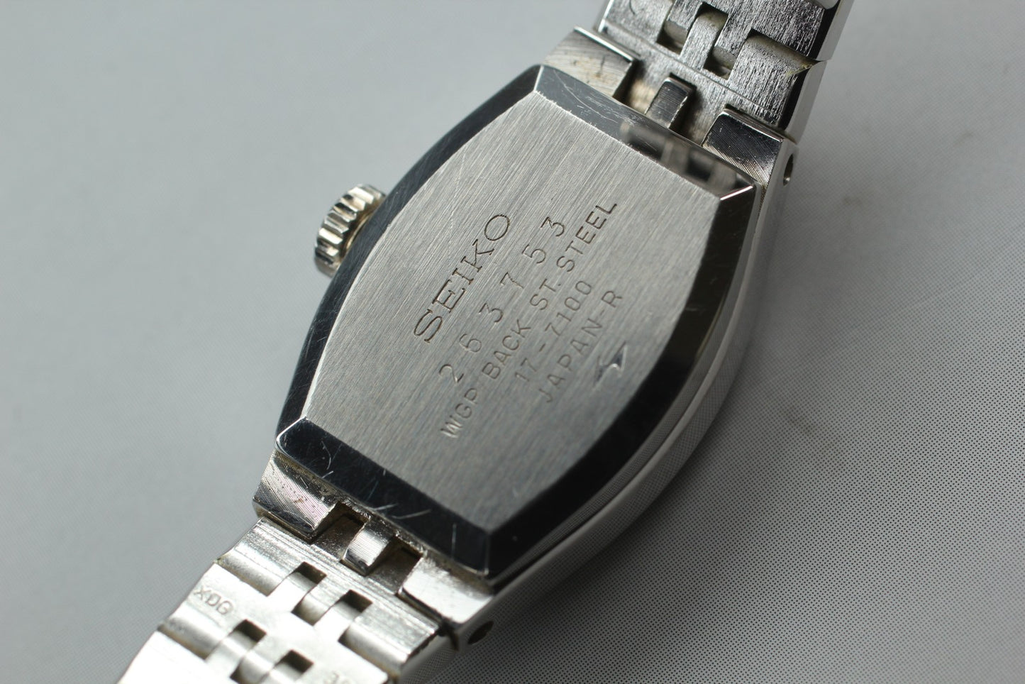 Vintage 1972 [Exc+5] SEIKO 17-7100 Manual Wind Oval Ladies Bracelet Watch JAPAN