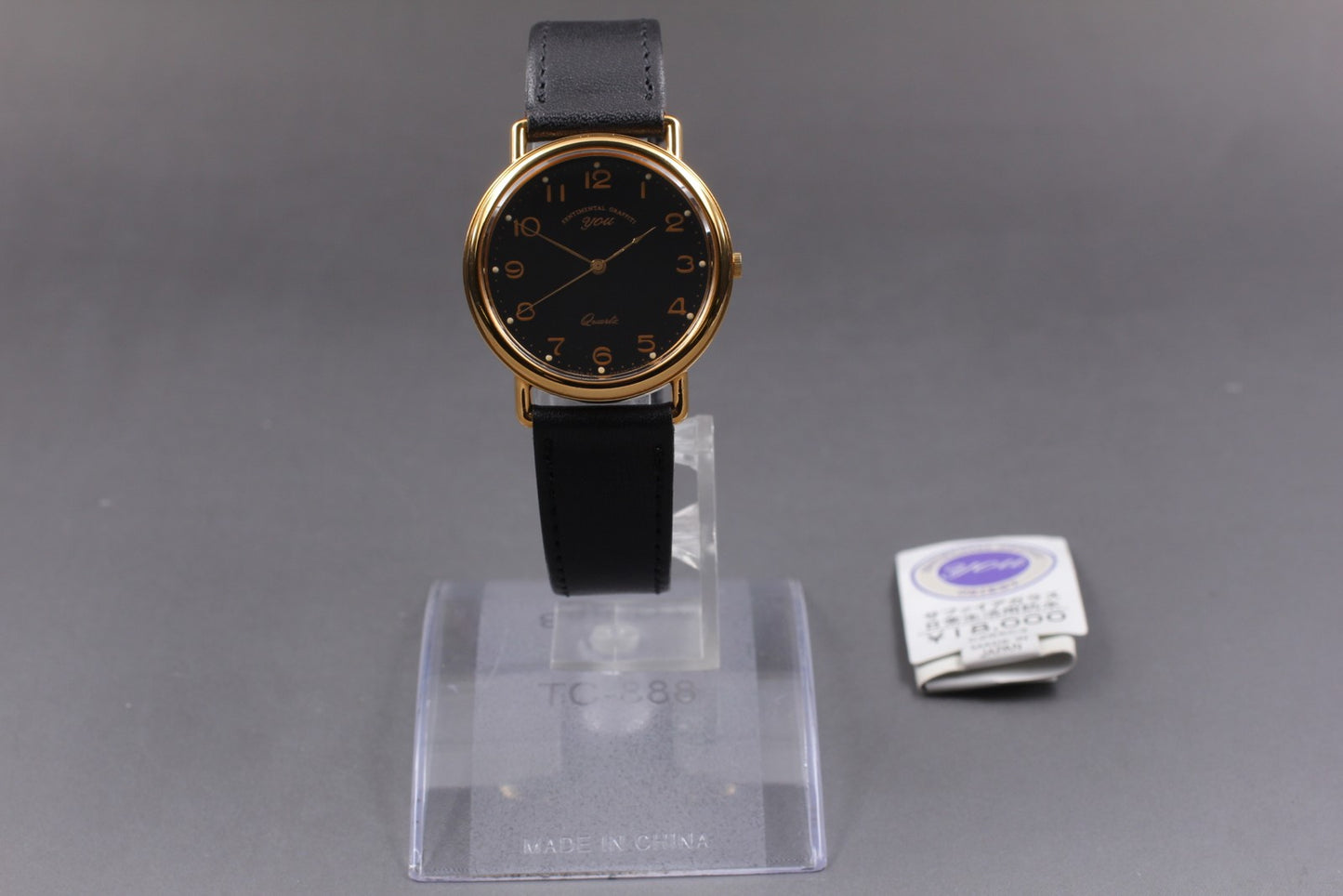 Working NOS Orient C255C3-60 Sentimental Graffiti You Black Quartz Men's Watch