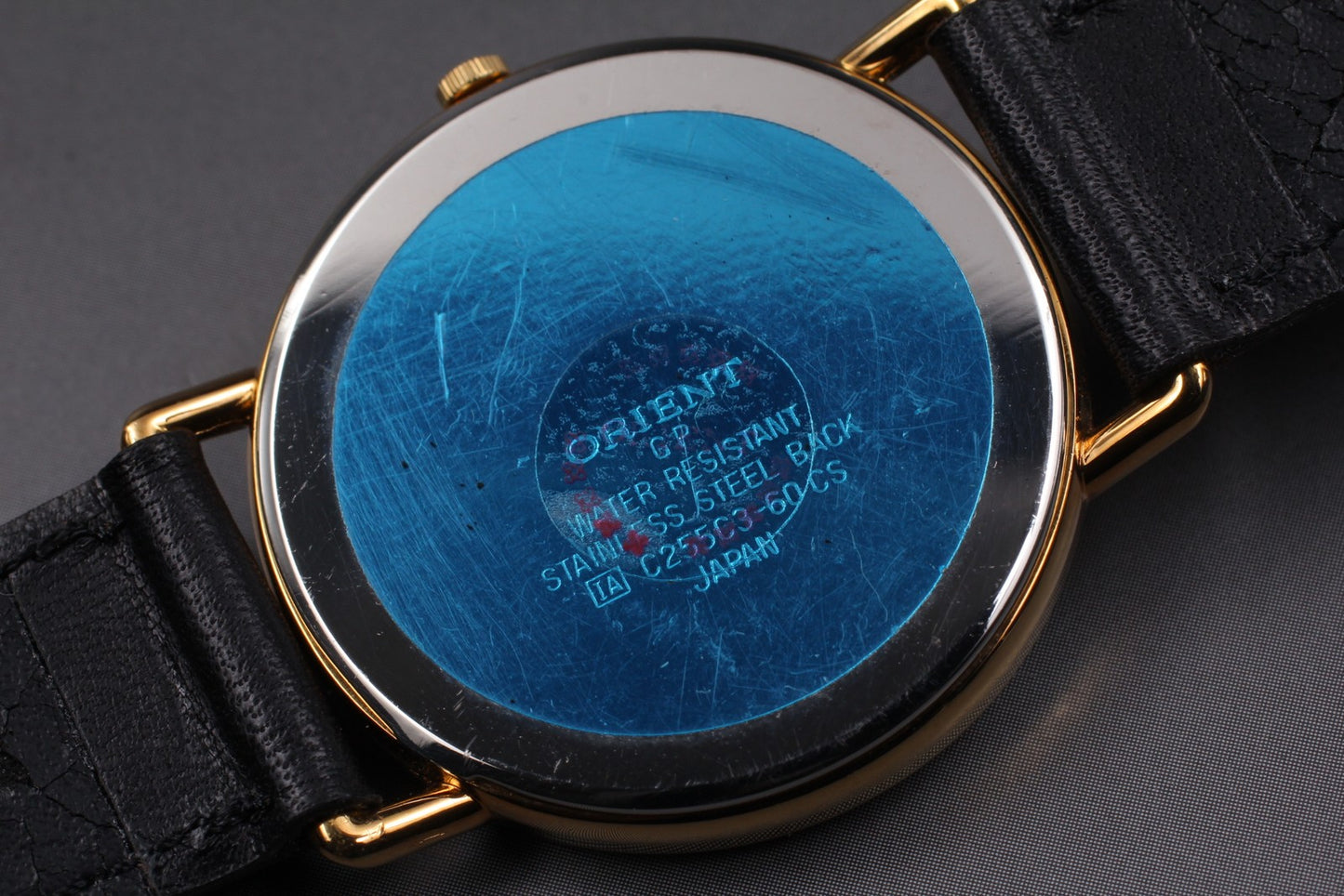 Working NOS Orient C255C3-60 Sentimental Graffiti You Black Quartz Men's Watch