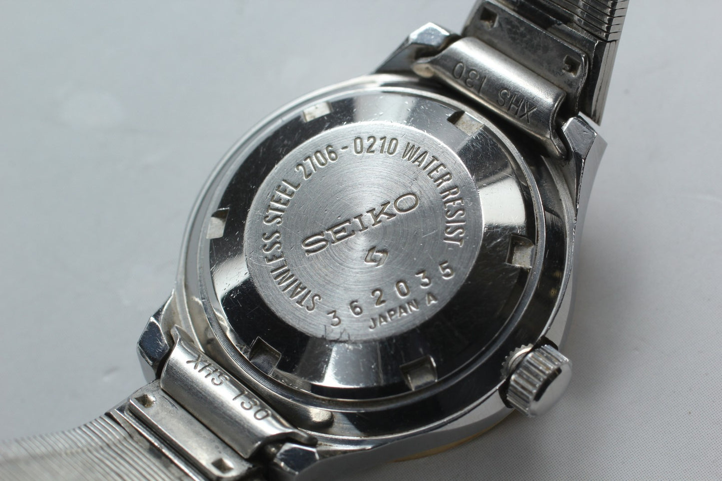 Vtg 1973 [Working] SEIKO Joyful 2206-0440 Ladies Automatic 21J Blue Watch JAPAN