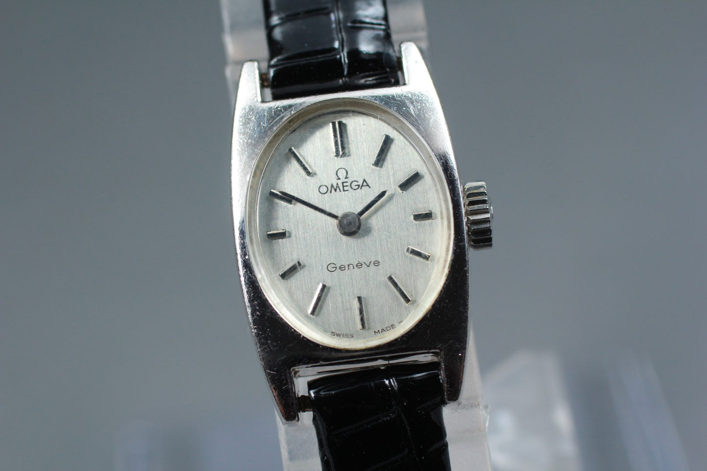 Vintage 1970 [Near MINT] OMEGA Geneve 511.362 Cal.485 Silver Manual Ladies Watch