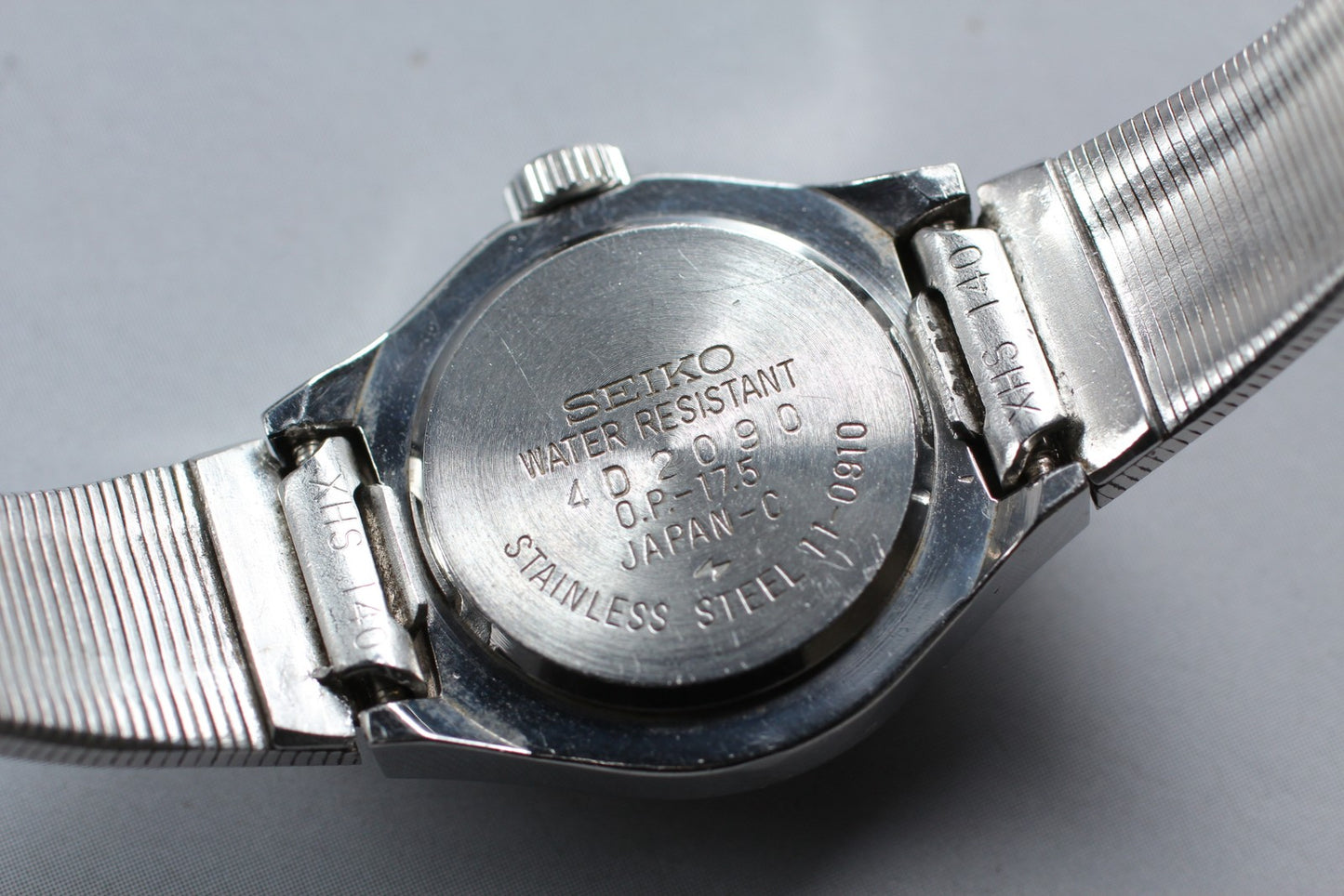 Vintage 1974 [Near MINT] SEIKO Bracelet 11-0910 Silver Manual Ladies Watch JAPAN