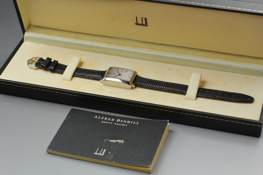 Near MINT / Full Set Dunhill Centenary Rectangular Manual Wind 21mm Ladies Watch