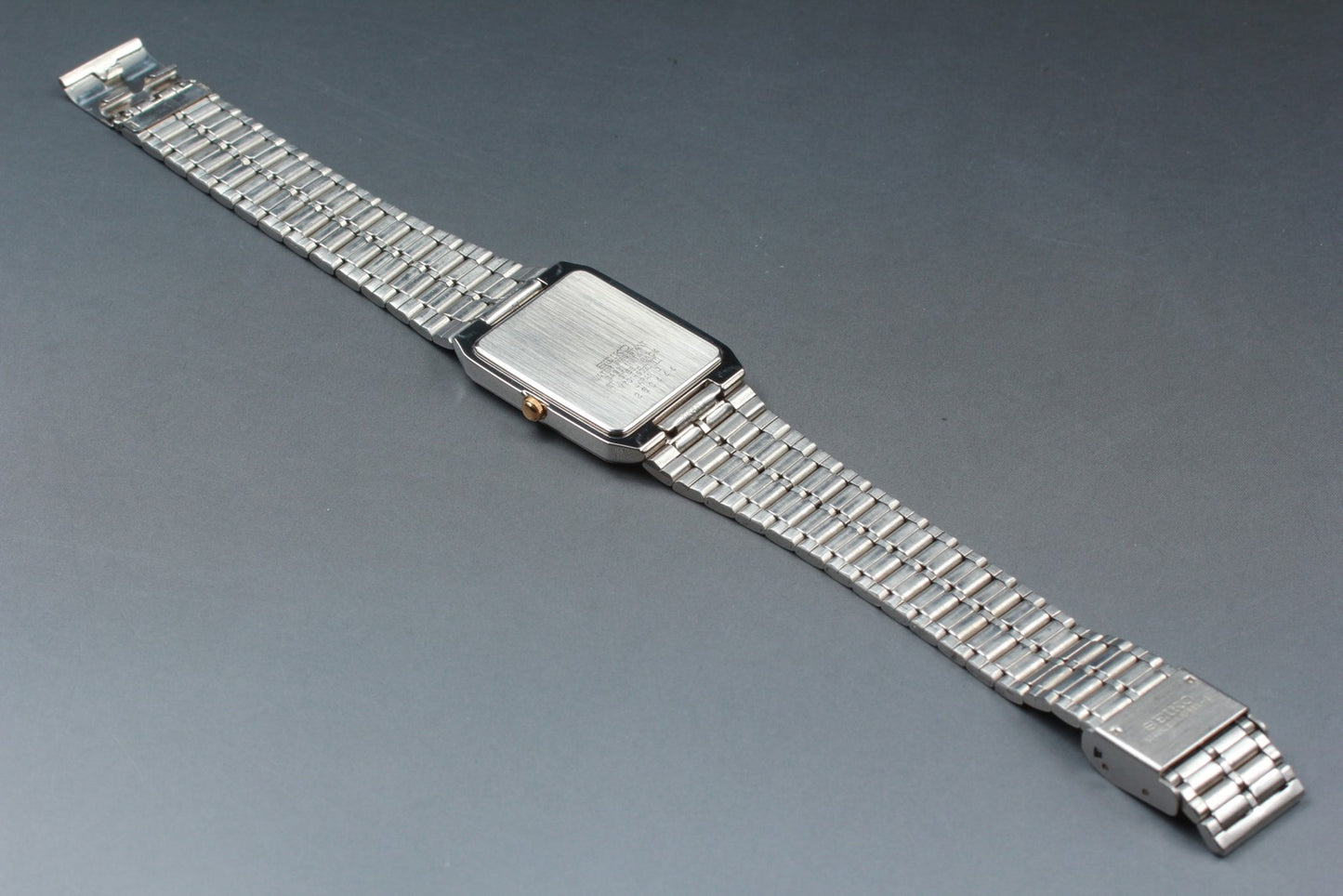 Vintage 1992 [N MINT] SEIKO Galaxy V701-5G30 Silver Tank Quartz 27mm Men's Watch