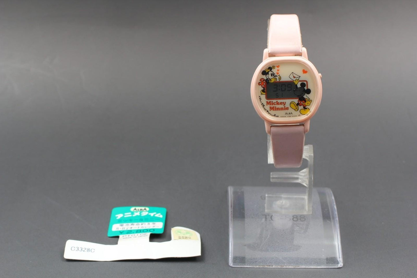 Y1984 N MINT w/ Tag* Seiko Alba Anime Time Y792-5000 Mickey Minnie Digital Watch