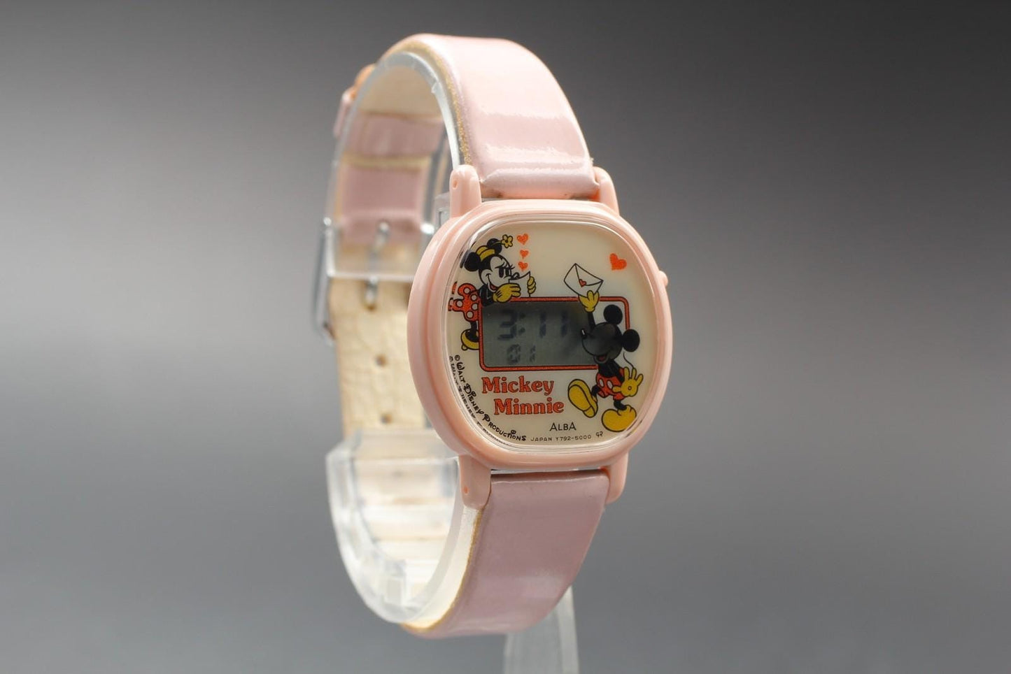 Y1984 N MINT w/ Tag* Seiko Alba Anime Time Y792-5000 Mickey Minnie Digital Watch