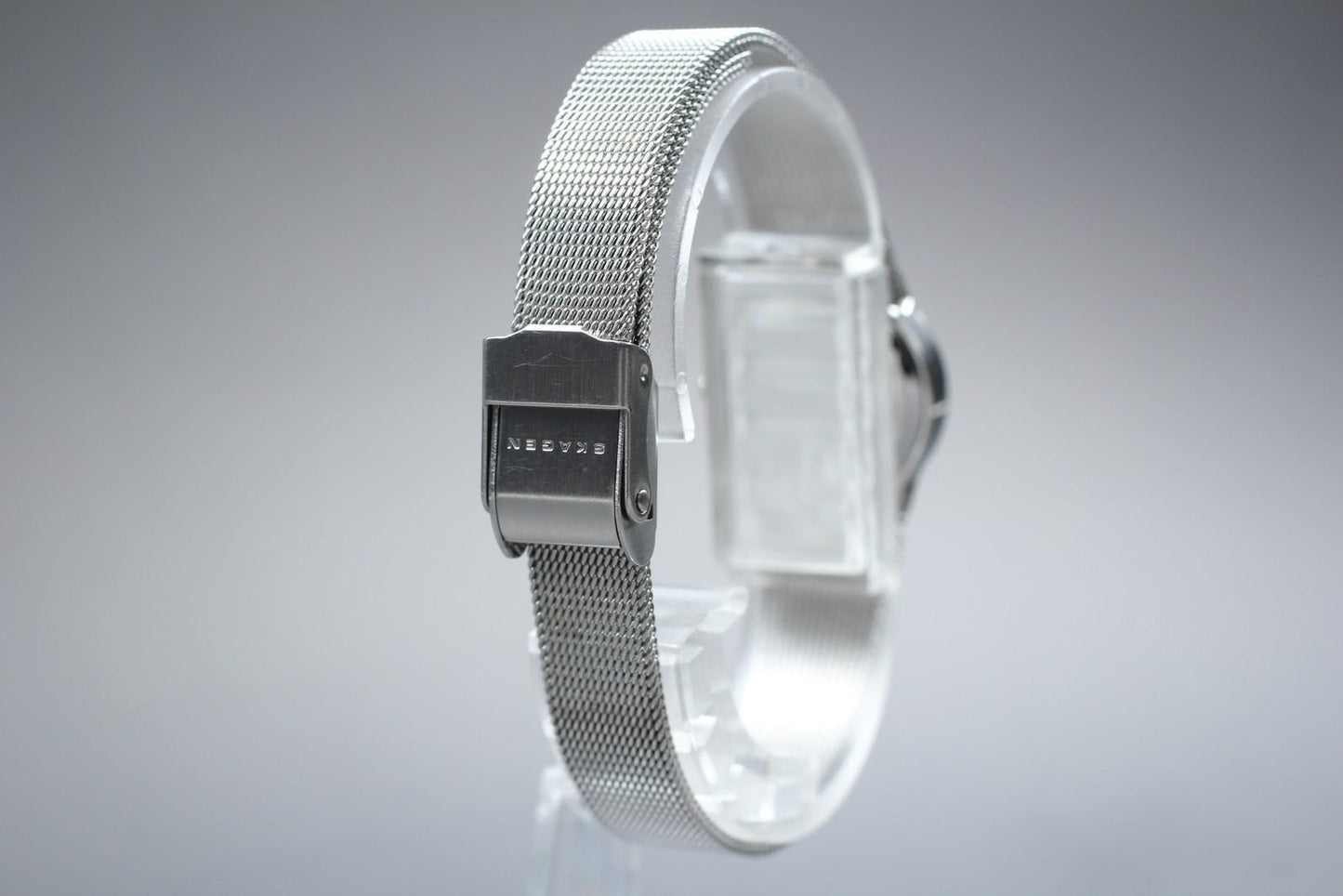Near MINT Skagen J502XSSMP 8P Diamond Pink Shell Dial Steel Quartz JDM Watch