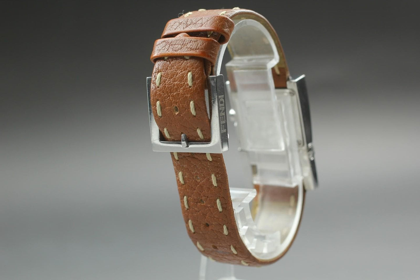 Exc+5 Vintage FENDI 5200L Cream Dial Brown Quartz 23mm Ladies Watch From JAPAN