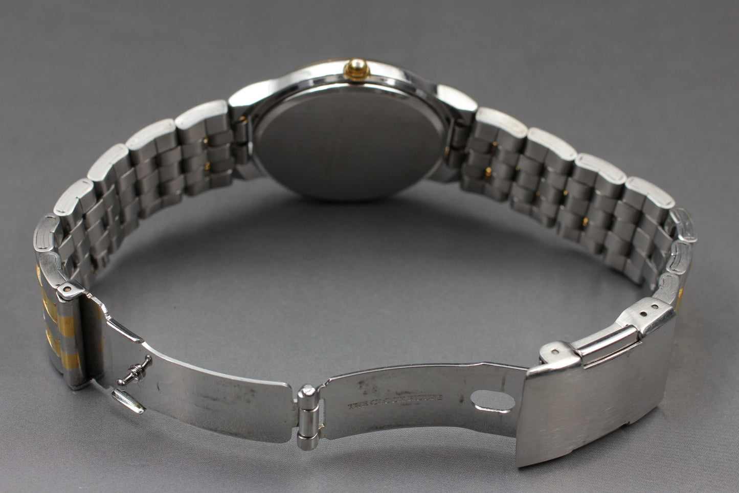 Near Mint Aureole sw-320m Gold Silver Two-Tone 50m 32mm Quartz Watch From Japan