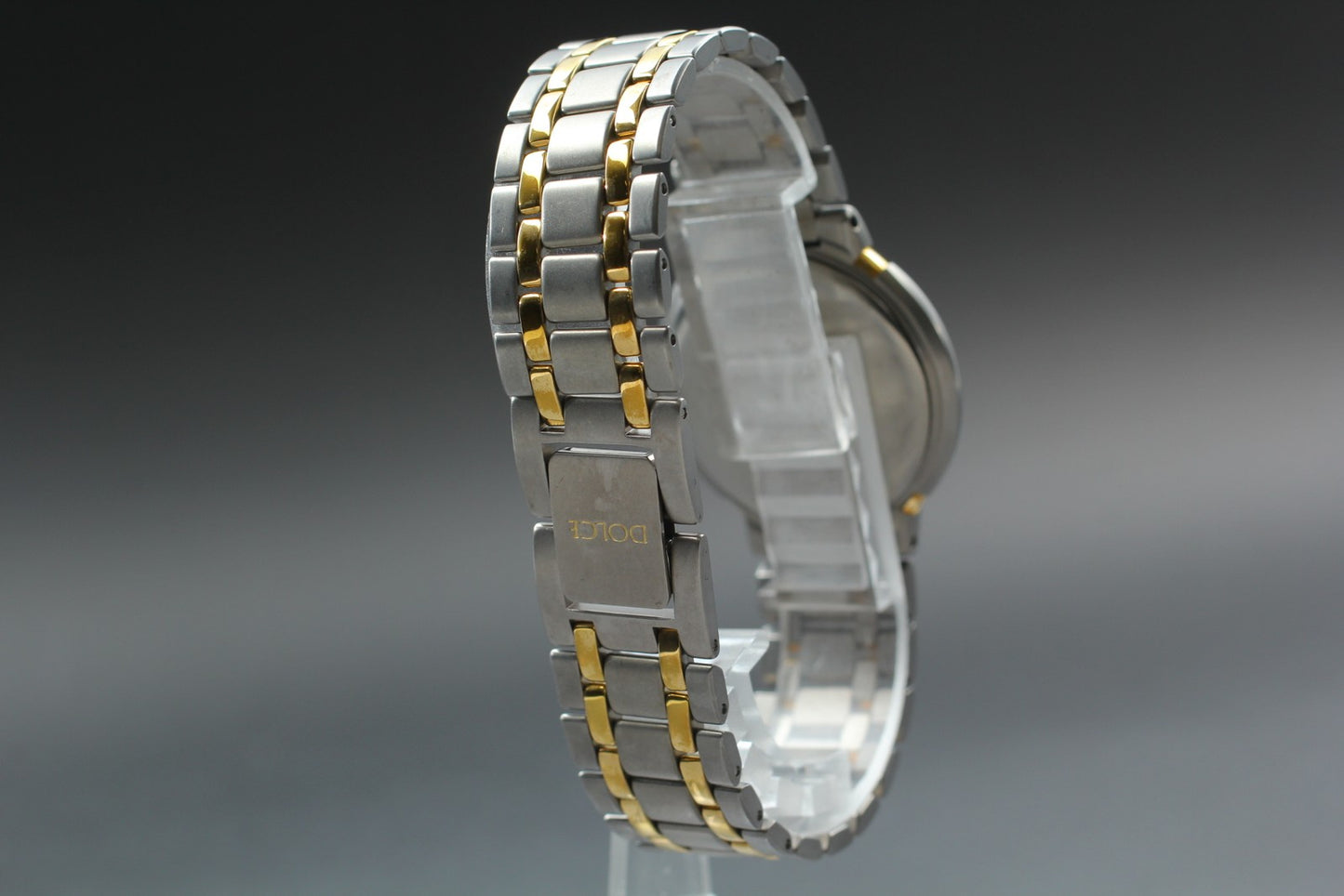 Vintage 1991 Near MINT SEIKO Dolce 8N41-6090 Titan Gold 34mm Quartz Watch JAPAN