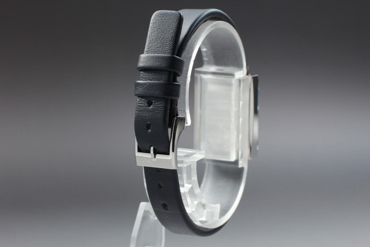Near MINT GUCCI G Frame YA147504 147.5 Black Square 14mm Quartz Ladies Watch