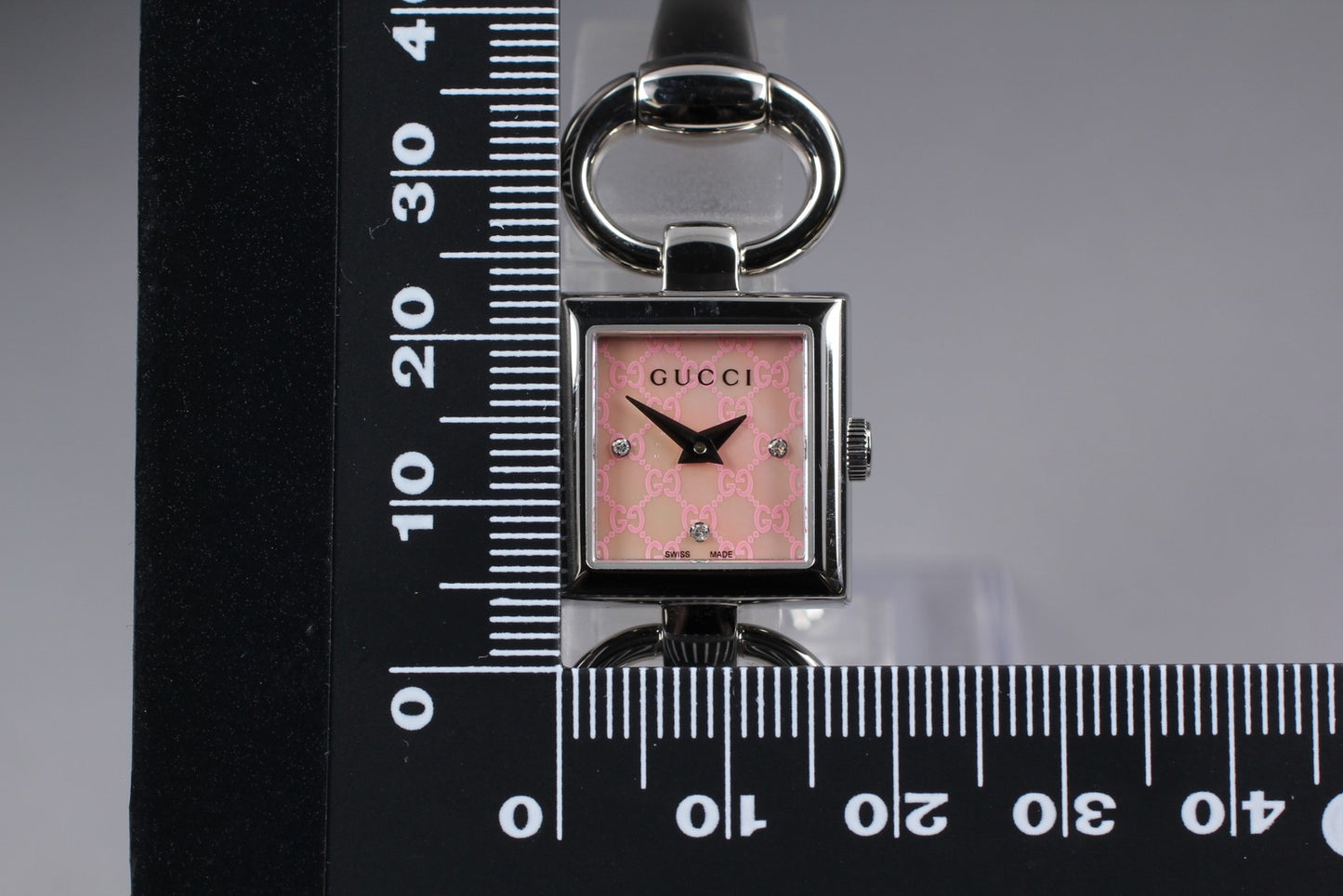 *N MINT / Full Set* GUCCI Tornavoni YA120518 Pink 3P Diamond Qz Ladies Watch Box