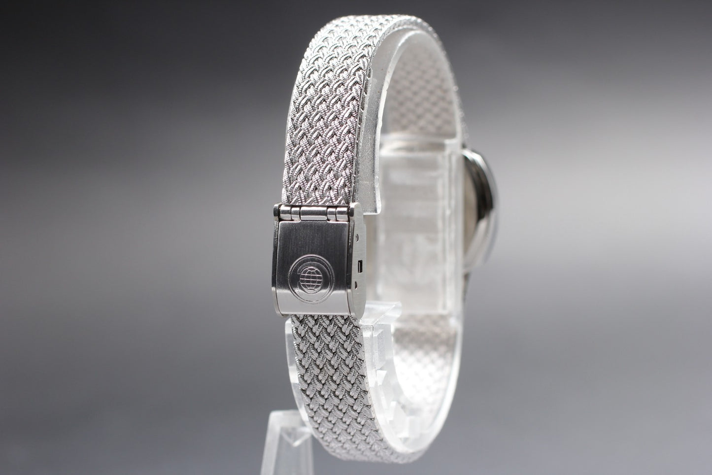 Top MINT w/ New Battery CYMA 616SP Silver Mesh Bracelet 22mm Quartz Ladies Watch