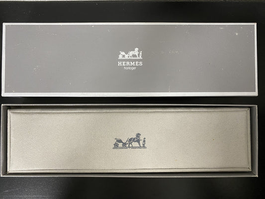 Exc+5 Hermes Genuine Watch Box Case Outer Inner Color Gray From JAPAN