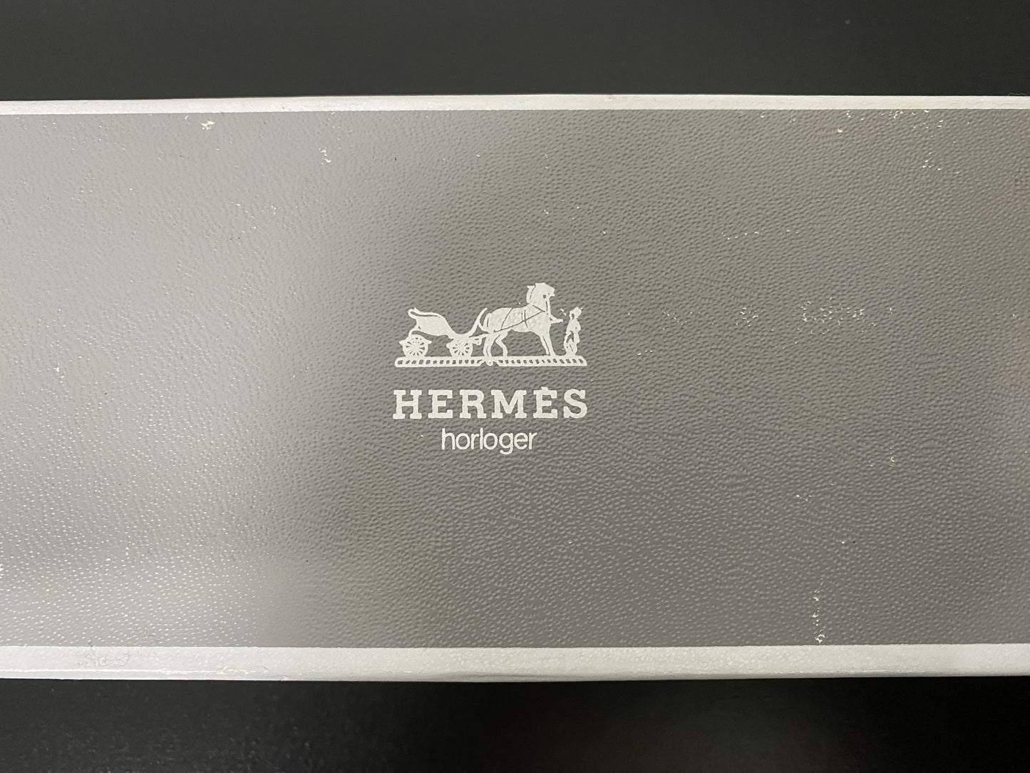 Exc+5 Hermes Genuine Watch Box Case Outer Inner Color Gray From JAPAN