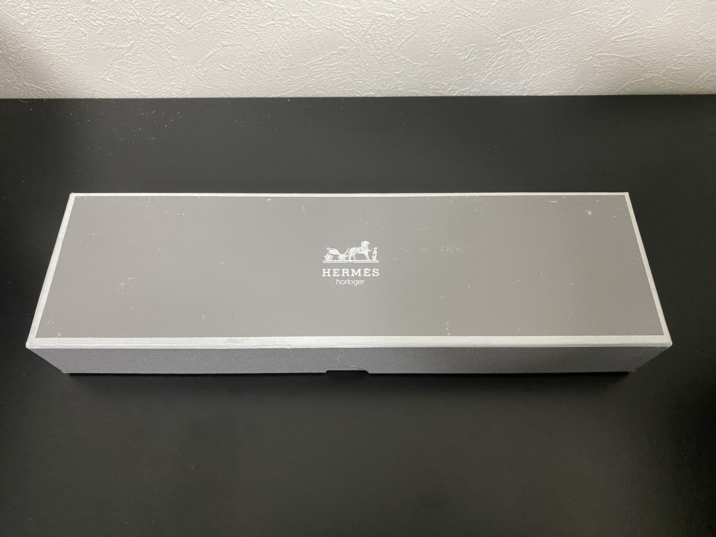 Exc+5 Hermes Genuine Watch Box Case Outer Inner Color Gray From JAPAN