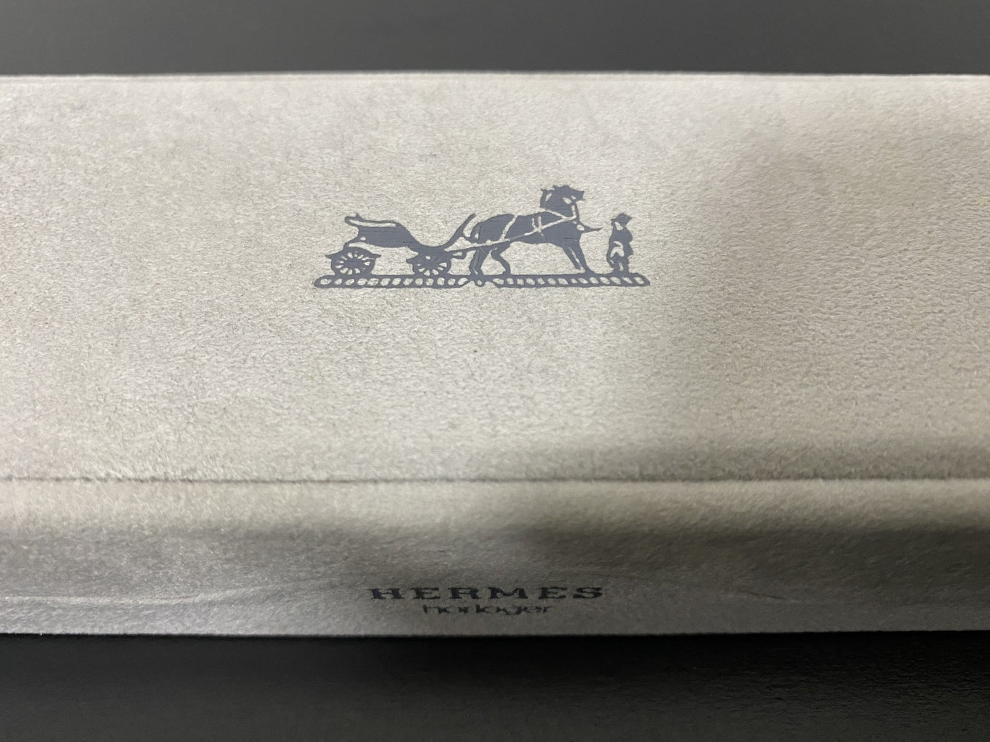 Exc+5 Hermes Genuine Watch Box Case Outer Inner Color Gray From JAPAN