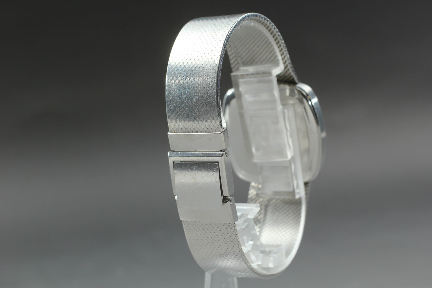 Vintage 1978 [Exc+5] SEIKO Acier 5584-5000 Silver Square Quartz 32mm Mens Watch