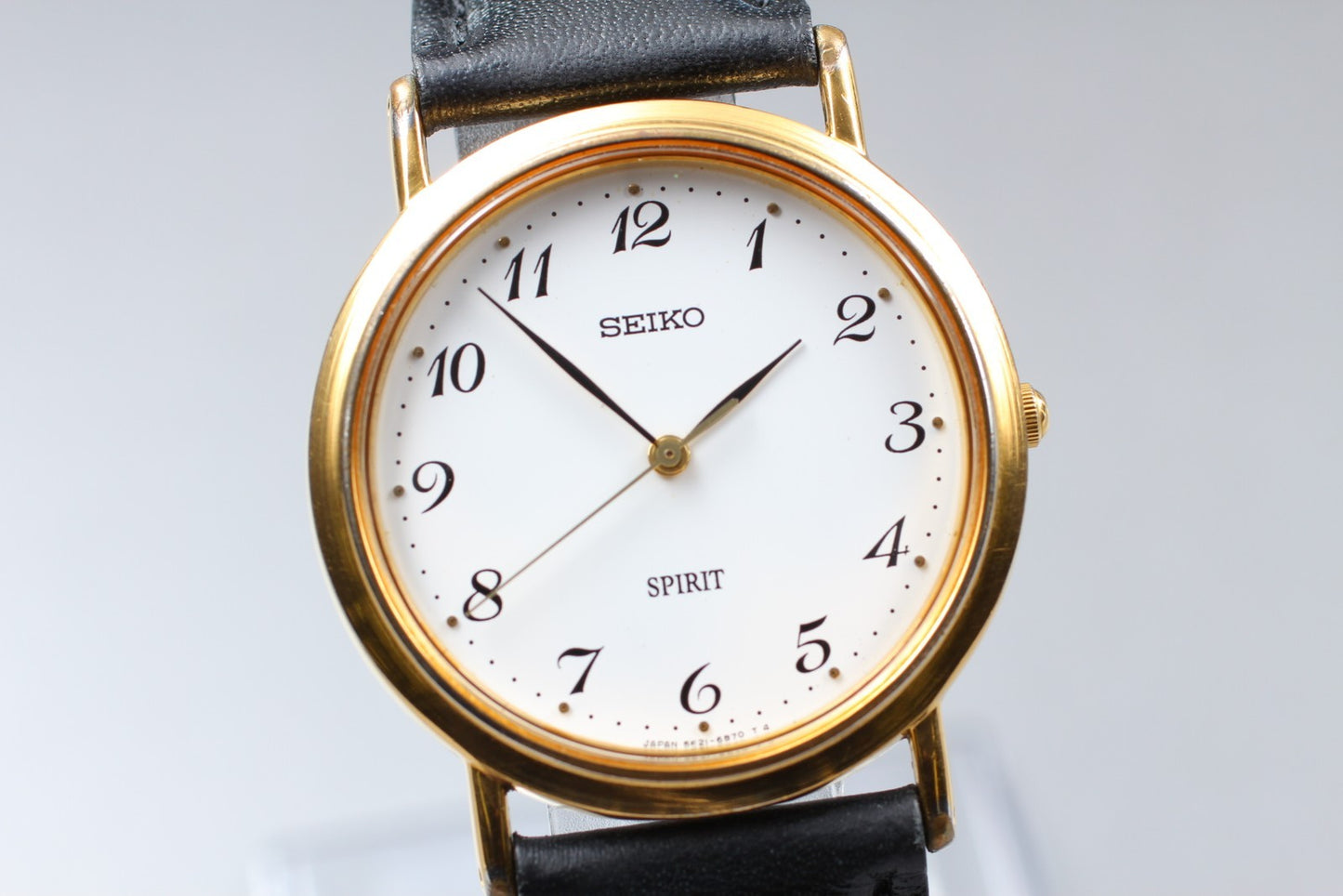 Vintage 1998 [Near MINT] Seiko Spirit 5E21-6C00 White Qz 33mm Men's Watch JAPAN