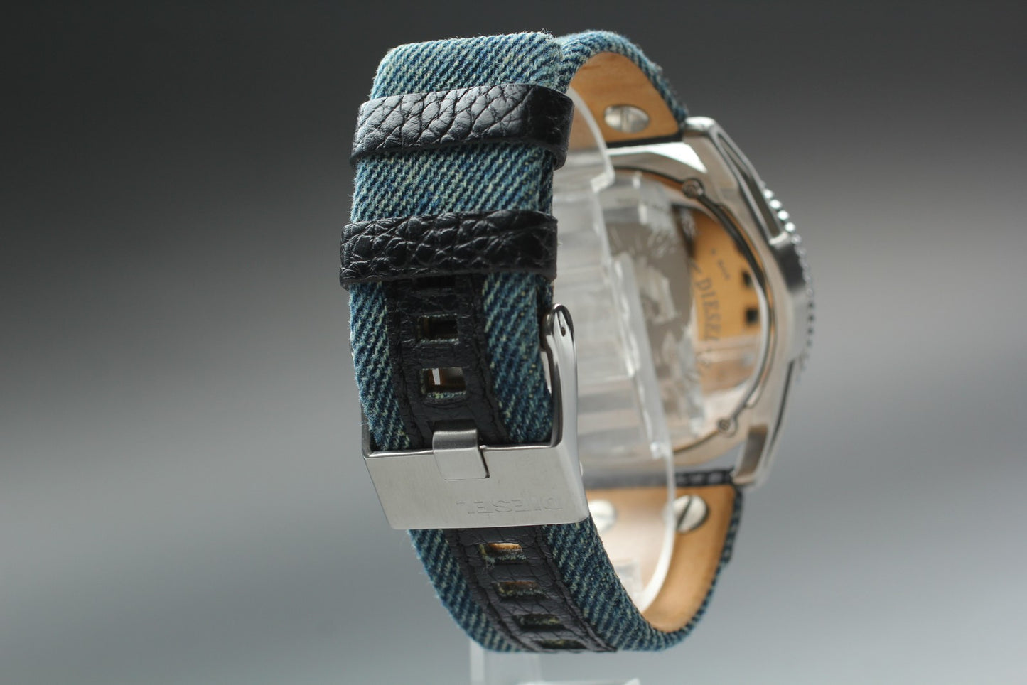 Near MINT Diesel DZ-1727 Date Blue Dial 46mm Quartz Men's Watch From JAPAN