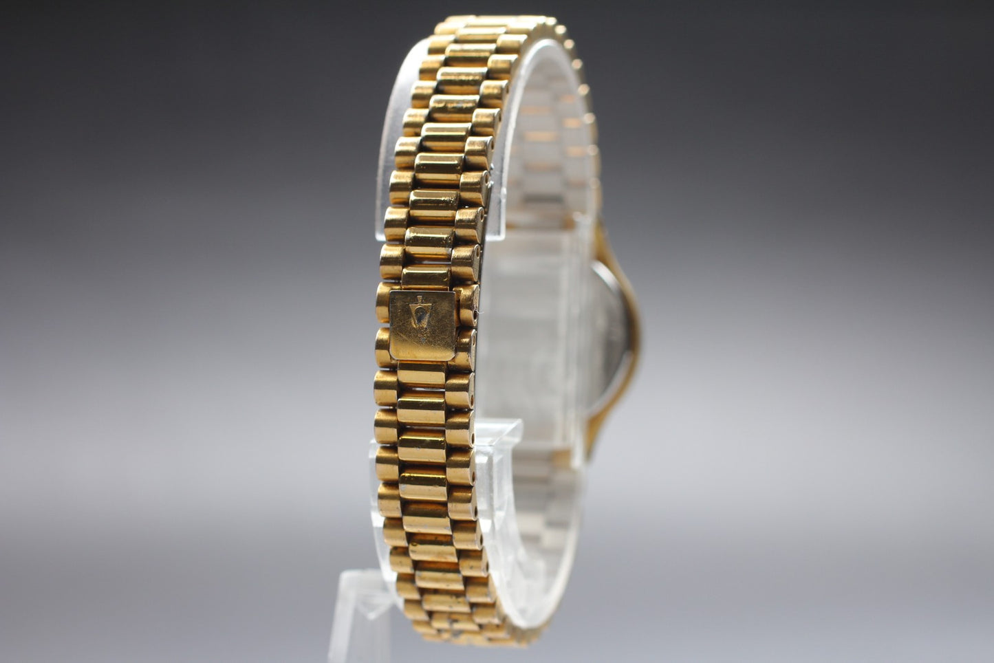 Exc+5 / New Batt* Vintage Bulova 9063-5020 Gold 25mm Quartz Ladies Watch JAPAN
