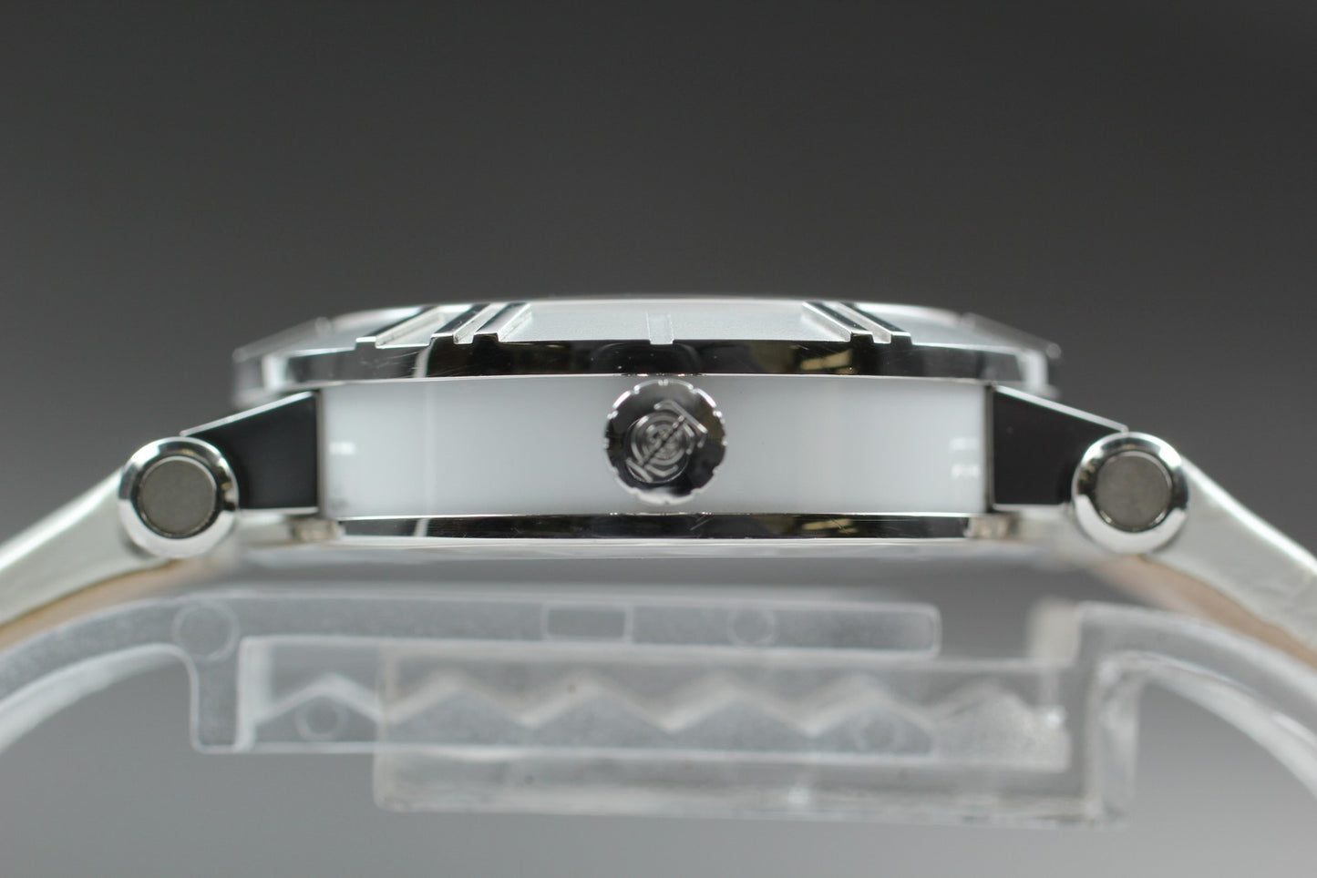 N MINT Card* TIFFANY&Co. Atlas Dome Z1300 White Quartz 30mm Ladies Watch JAPAN