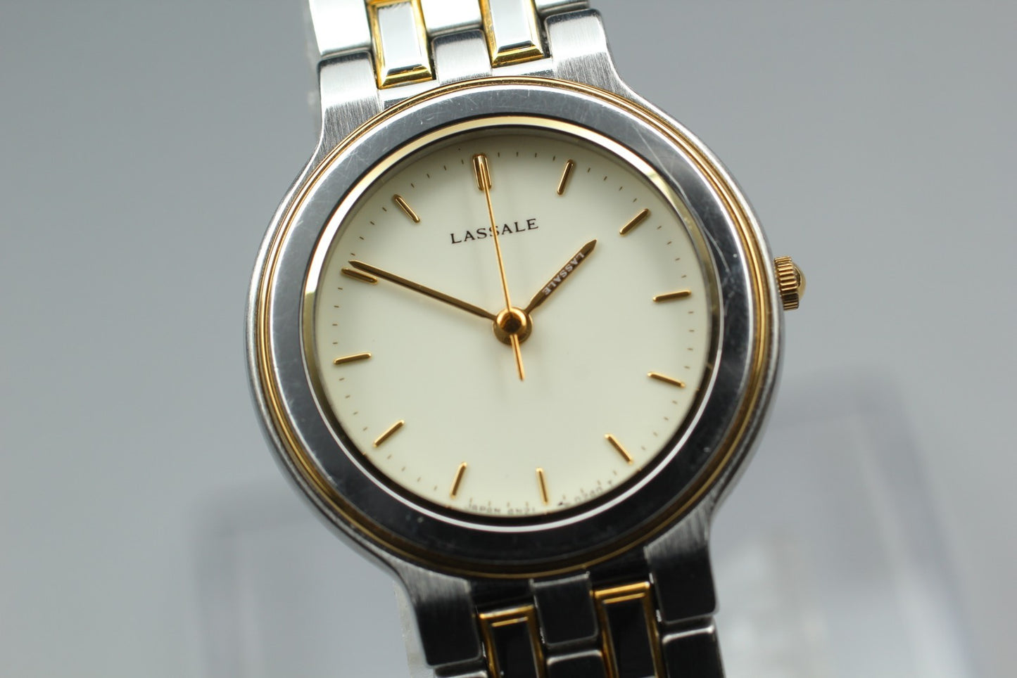 Vtg 1989 Near MINT SEIKO Lassale 4N21-0130 Cream Gold Quartz Ladies Watch JAPAN