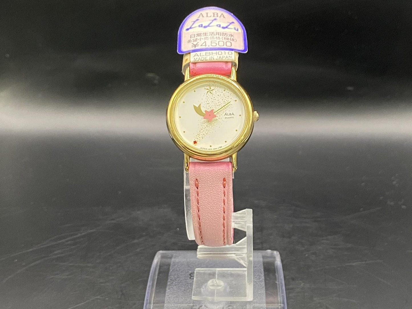 NOS w/ Tag* SEIKO Alba V515-6420 Star Dial Pink Quartz Ladies Watch From JAPAN