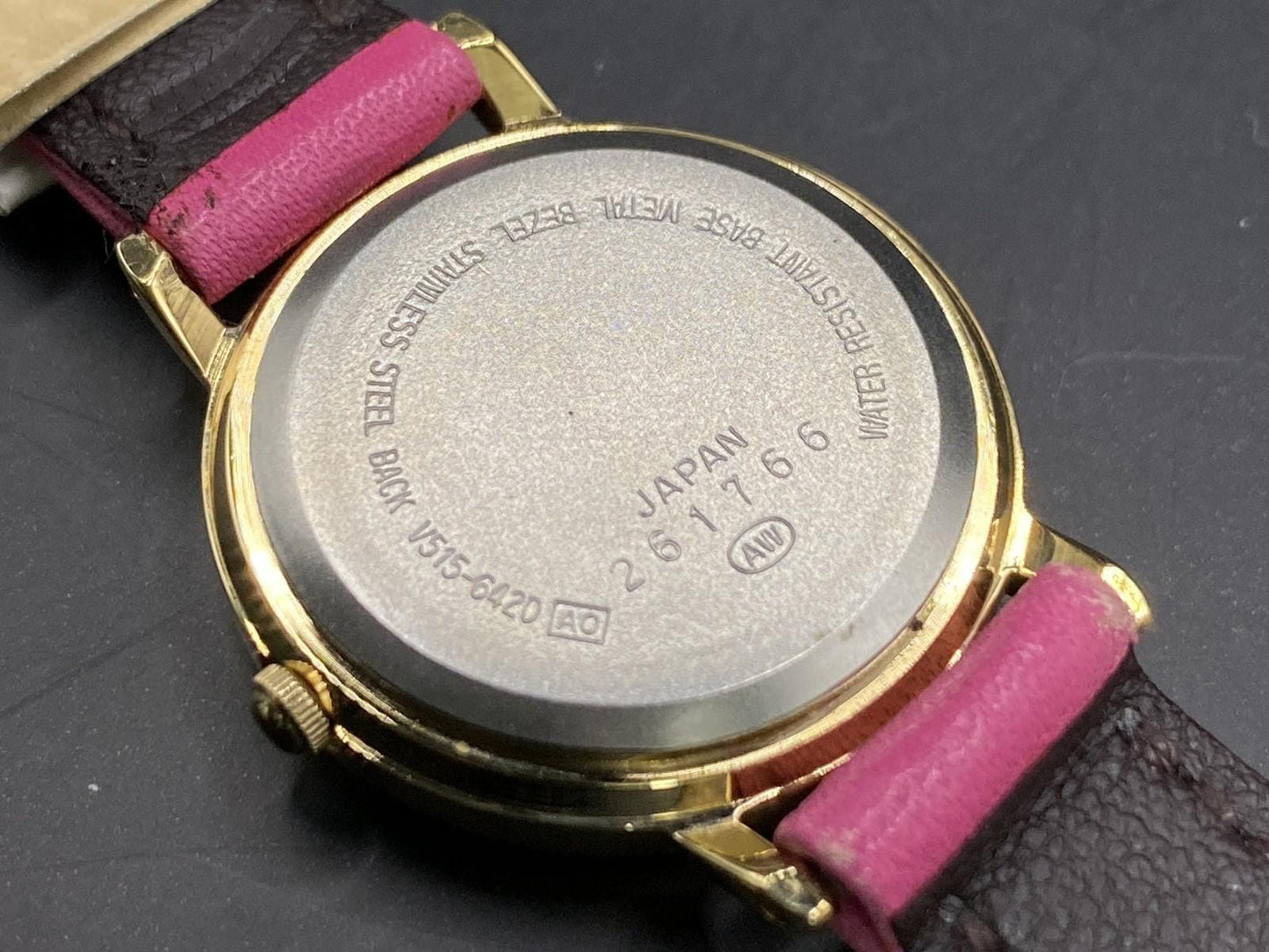 NOS w/ Tag* SEIKO Alba V515-6420 Star Dial Pink Quartz Ladies Watch From JAPAN