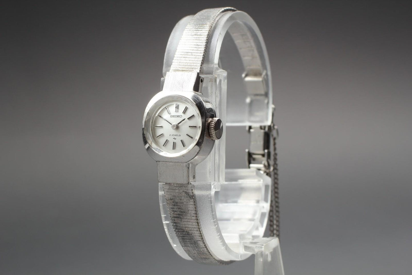 Vtg 1972 [Near MINT] SEIKO 11-0340 Silver Bracelet 21J Manual Ladies Watch JAPAN