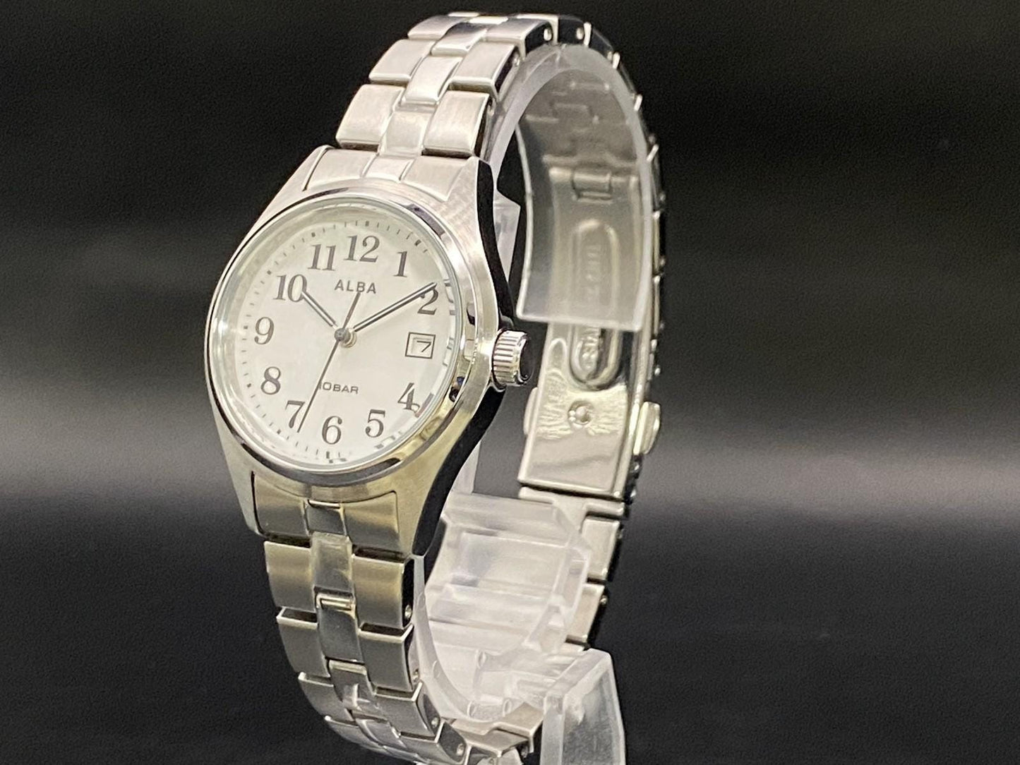 Nos w/ Tag* SEIKO Alba VJ22-KET0 White Dial Qz 28mm Ladies Watch From JAPAN
