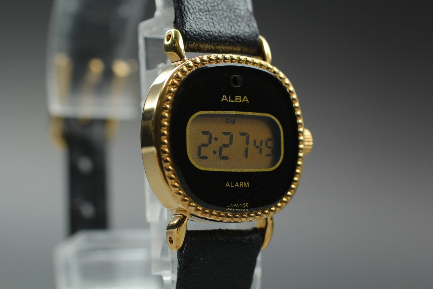 1983 N MINT w/ Tag* Seiko Alba Y662-4060 Black Digital 22mm Ladies Watch JAPAN